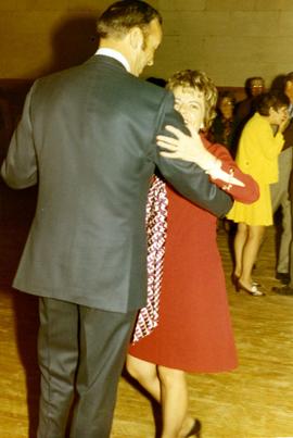 Frank and Millie dancing at a campaign event.