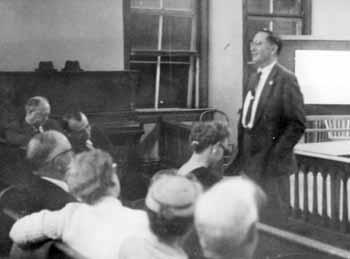 Ben Reifel speaking to voters in Woonsocket, South Dakota in 1960