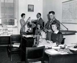 Representative Ben Reifel with his office staff in Washington, D.C. in 1961