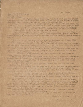 Letter: H.L. Loucks to R.F. Pettigrew, May 15, 1916