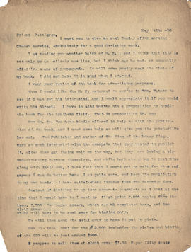 Letter: H.L. Loucks to R.F. Pettigrew, May 4, 1916