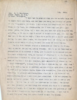Letter: H.L. Loucks to R.F. Pettigrew, February 10, 1916