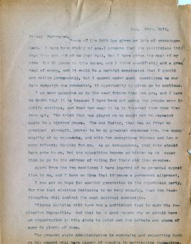 Letter: H.L. Loucks to R.F. Pettigrew, January 18, 1915