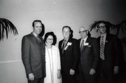 Frank Denholm with constituents at an event.