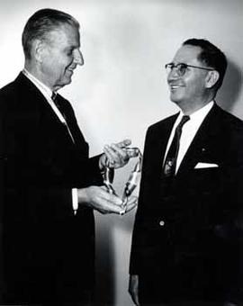 Representative Ben Reifel receives the Boys Scouts of American Silver Antelope award in 1960
