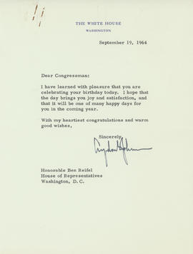 Ben Reifel's Correspondence with Lyndon B. Johnson
