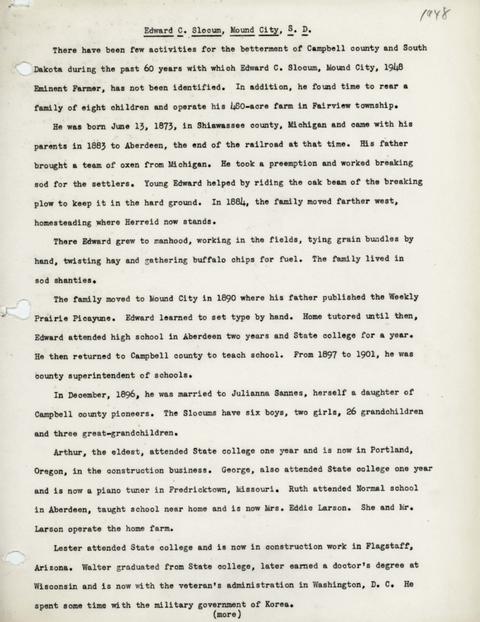 Citation of Edward C. Slocum